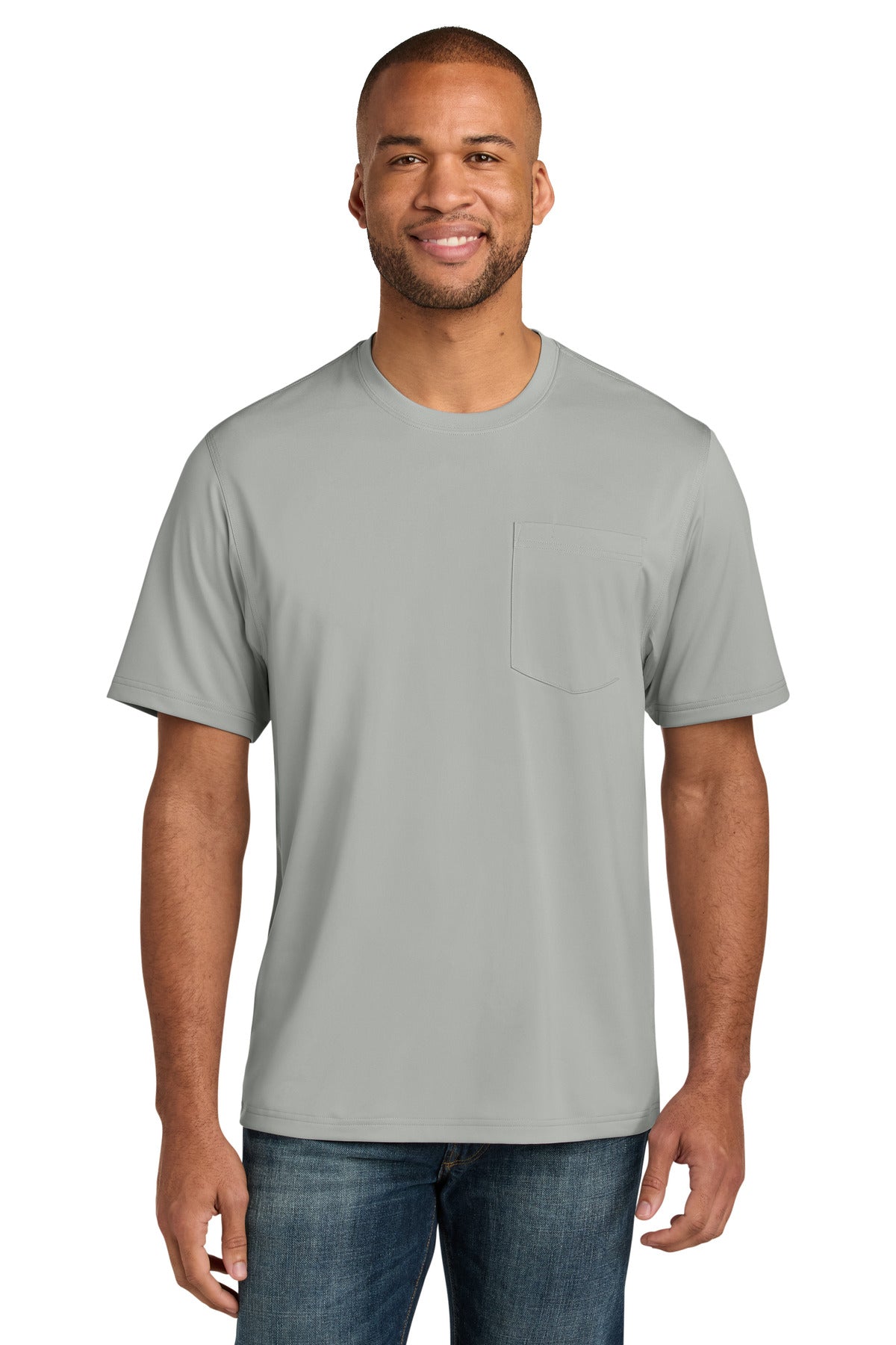 Custom Embroidered CornerStone Uniforms & Workwear in Light Grey