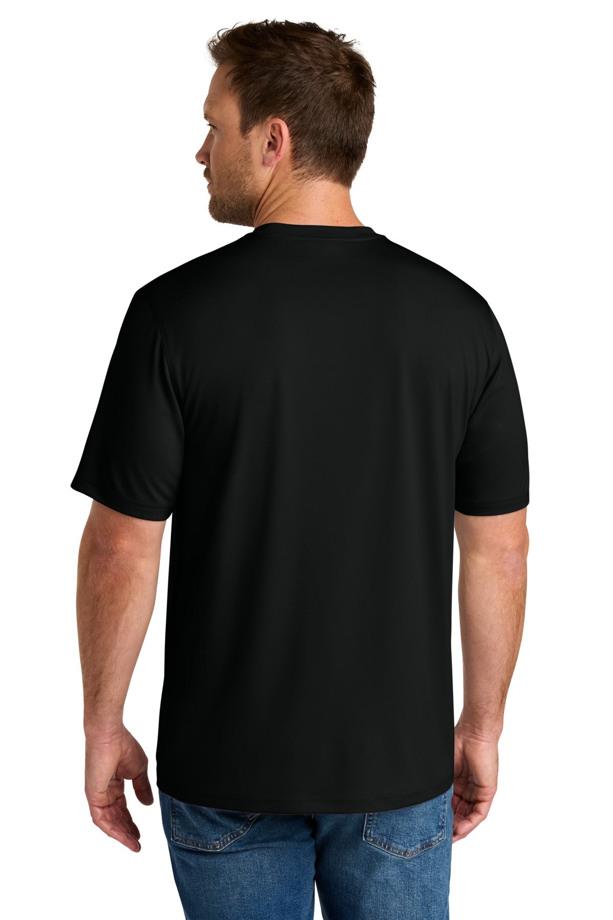 Custom Embroidered CornerStone T-Shirts  in Black