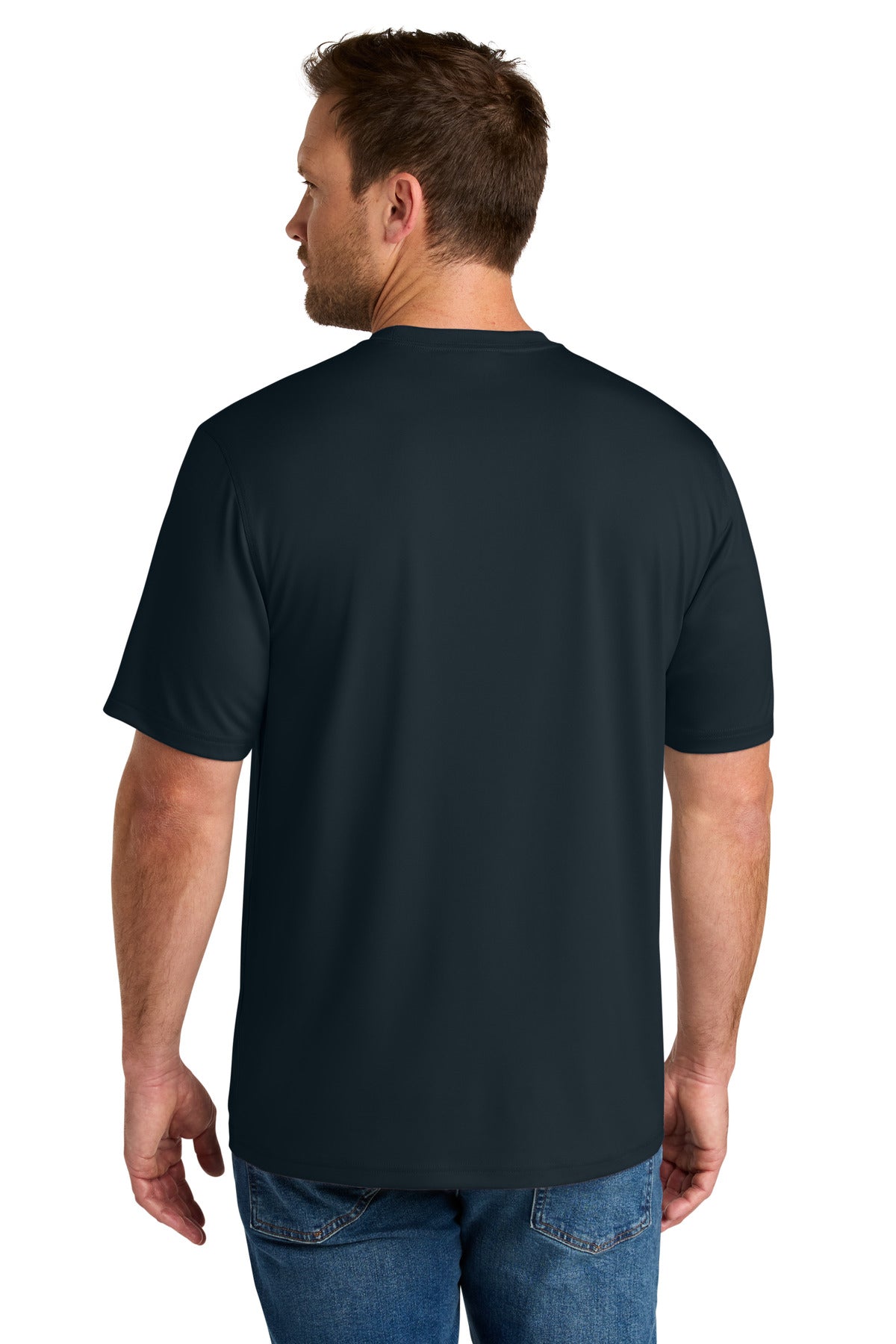 Custom Embroidered CornerStone T-Shirts  in Navy