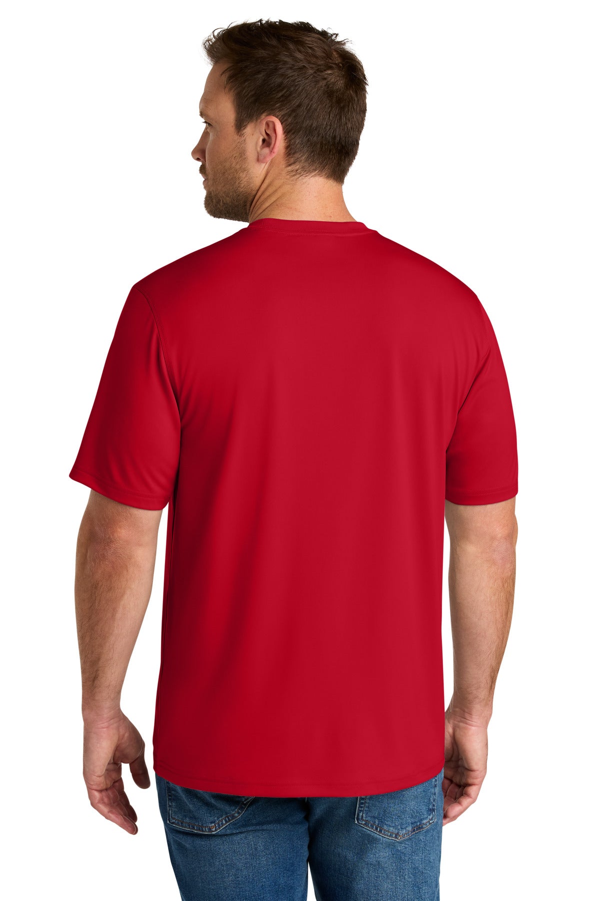 Custom Embroidered CornerStone T-Shirts  in Red