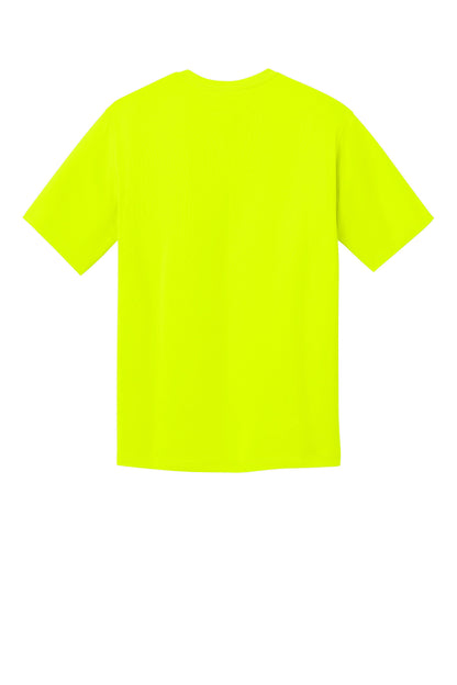 Custom Embroidered CornerStone T-Shirts  in Safety Yellow
