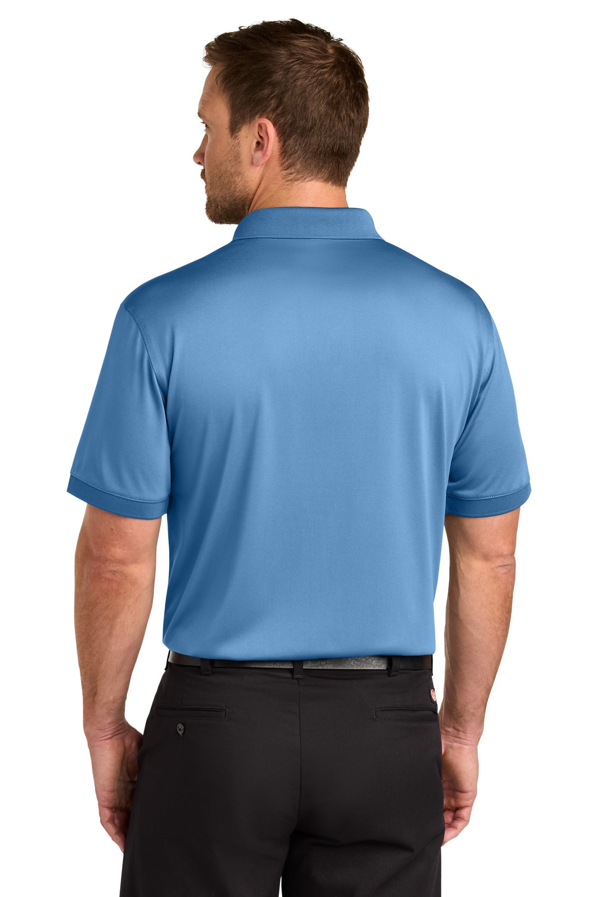 Custom Embroidered CornerStone Polos in Carolina Blue