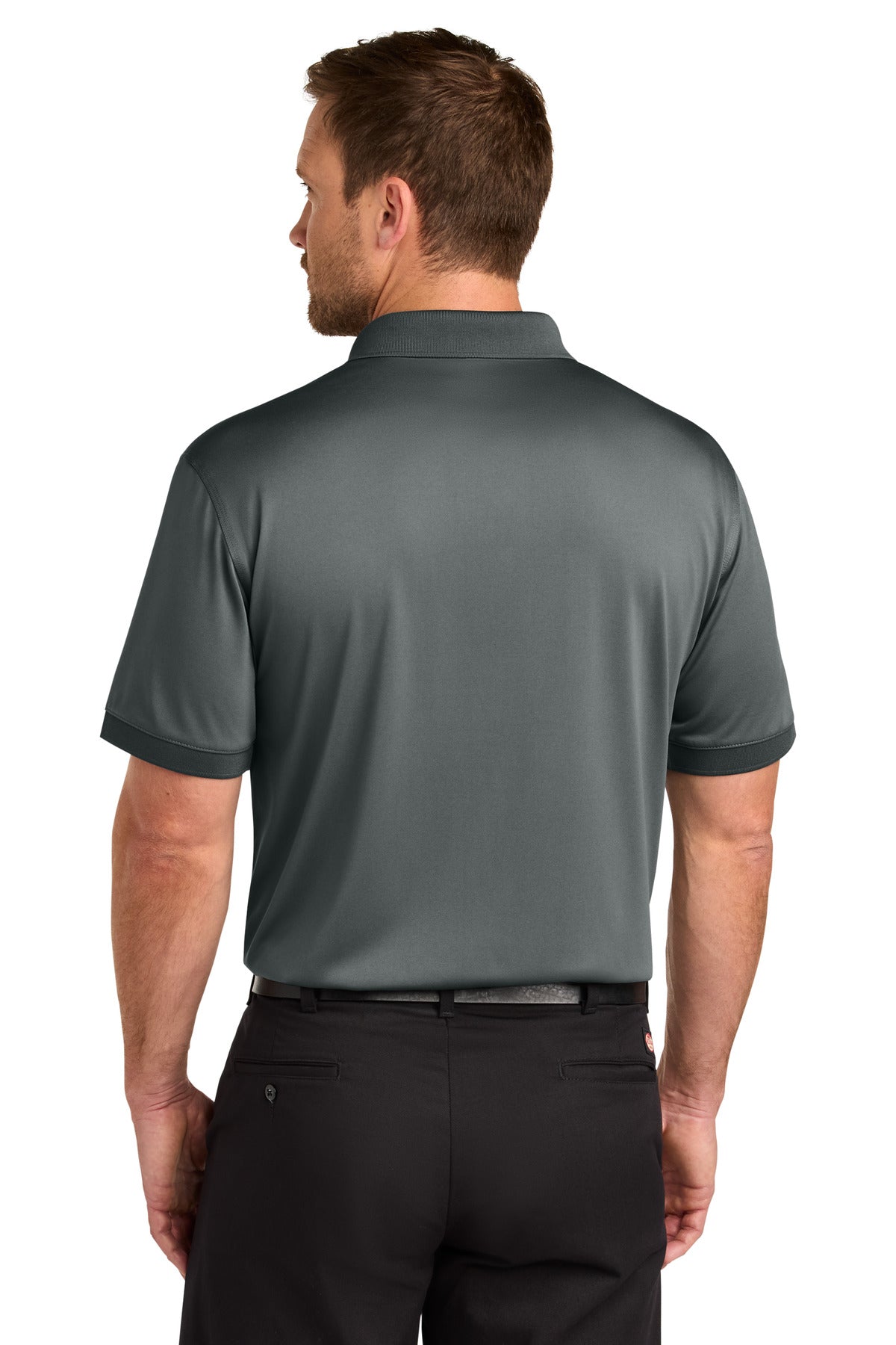 Custom Embroidered CornerStone Polos in Metal Grey