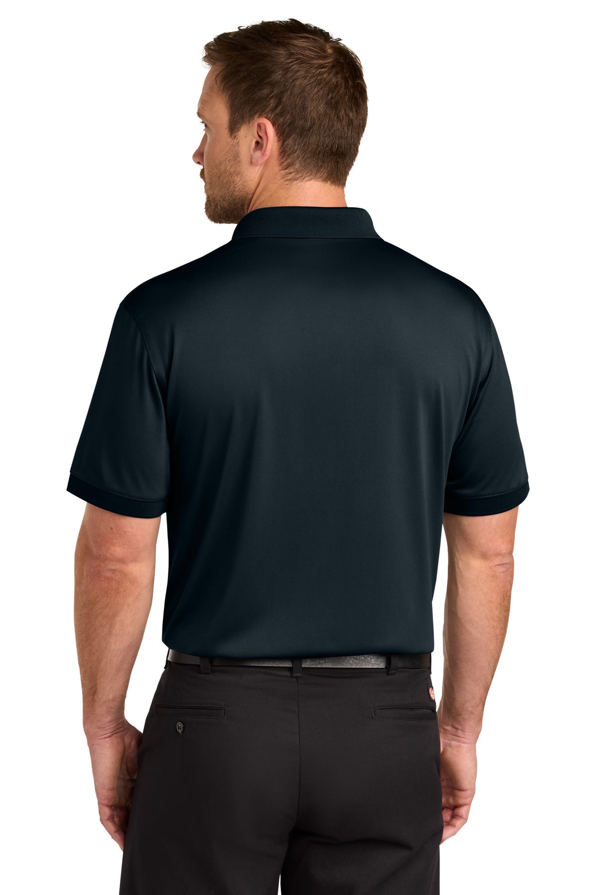 Custom Embroidered CornerStone Polos in Navy