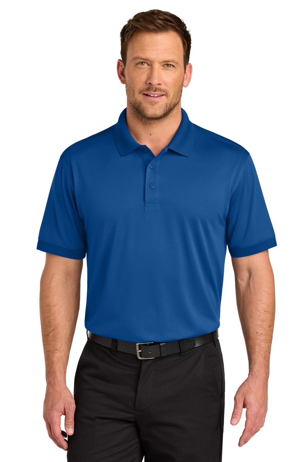 Custom Embroidered CornerStone Polos in Royal