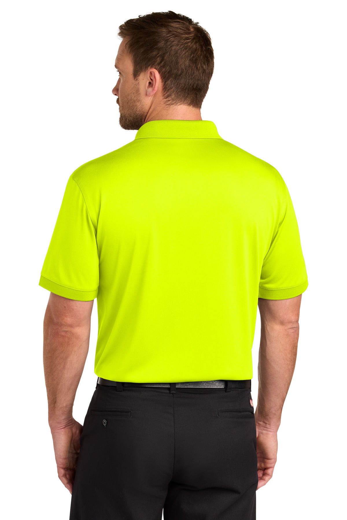 Custom Embroidered CornerStone Polos in Safety Yellow