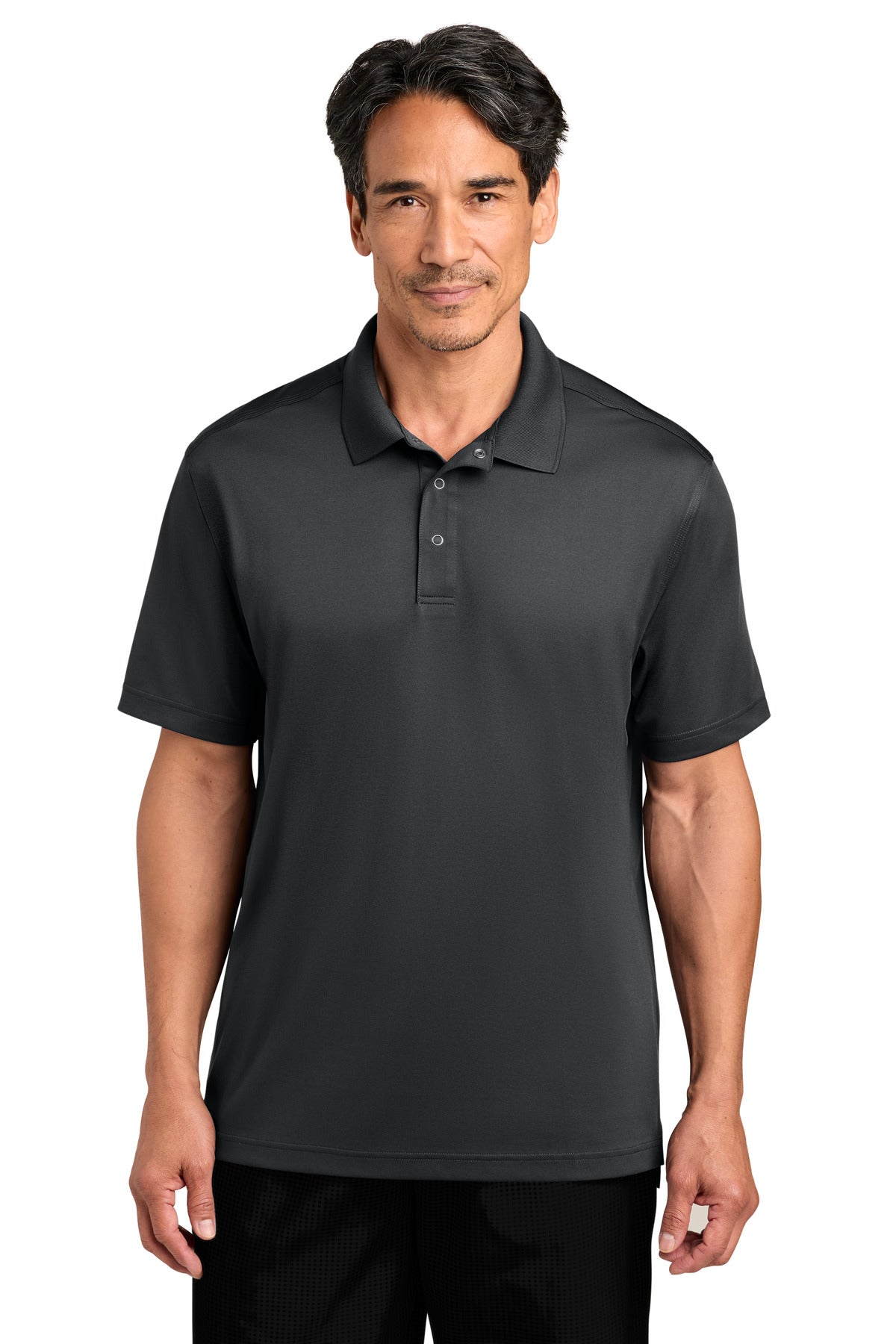 Custom Embroidered CornerStone Polos in Echo Steel