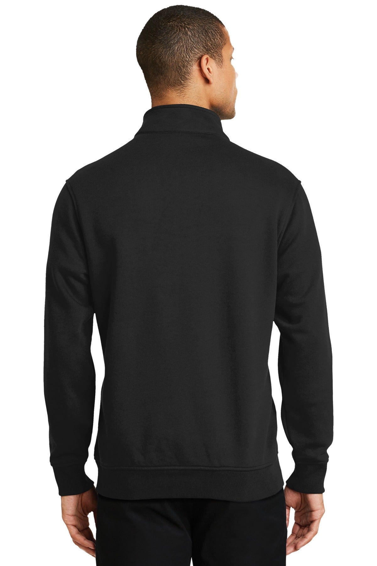 Custom Embroidered CornerStone 1/2-Zip Job Shirt. CS626,Black