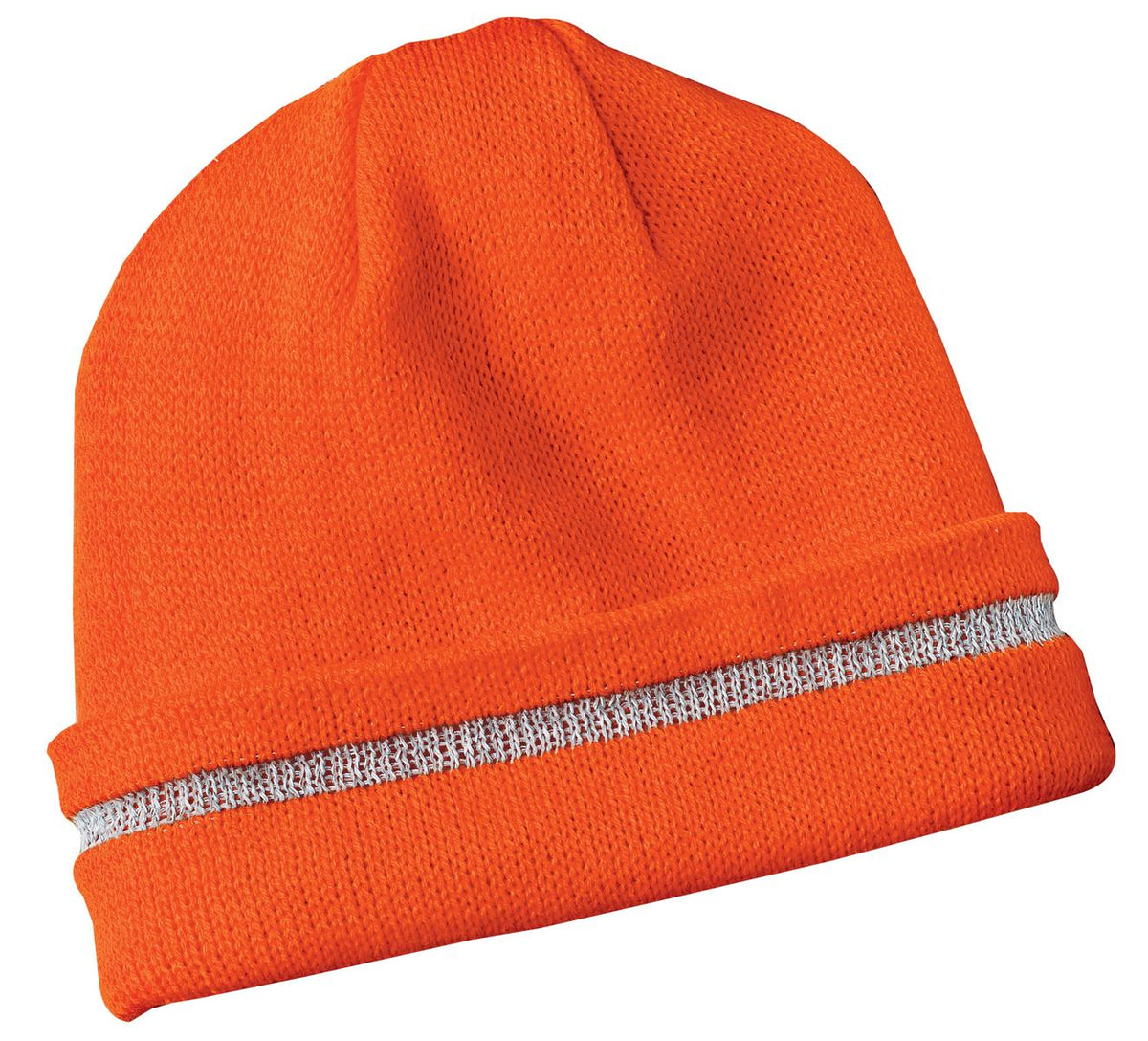 Custom Embroidered CornerStone Caps in Safety Orange/ Reflective