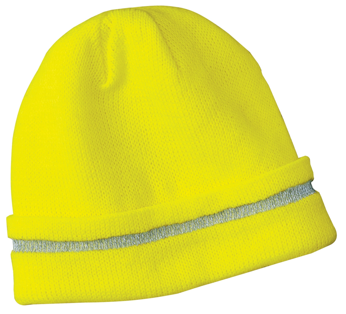 Custom Embroidered CornerStone Caps in Safety Yellow/ Reflective