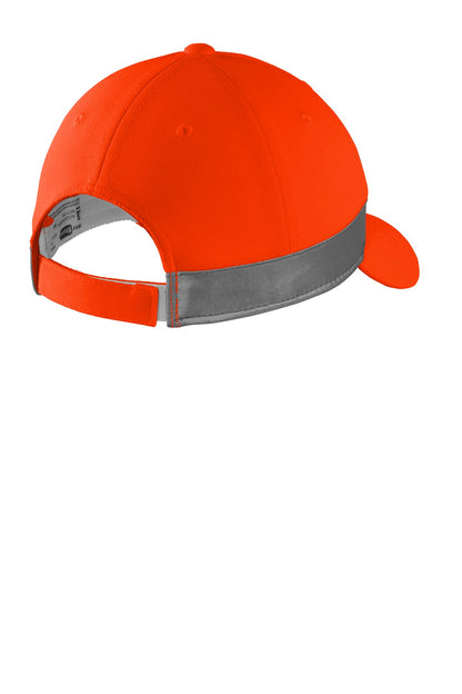 Custom Embroidered CornerStone Caps in Safety Orange