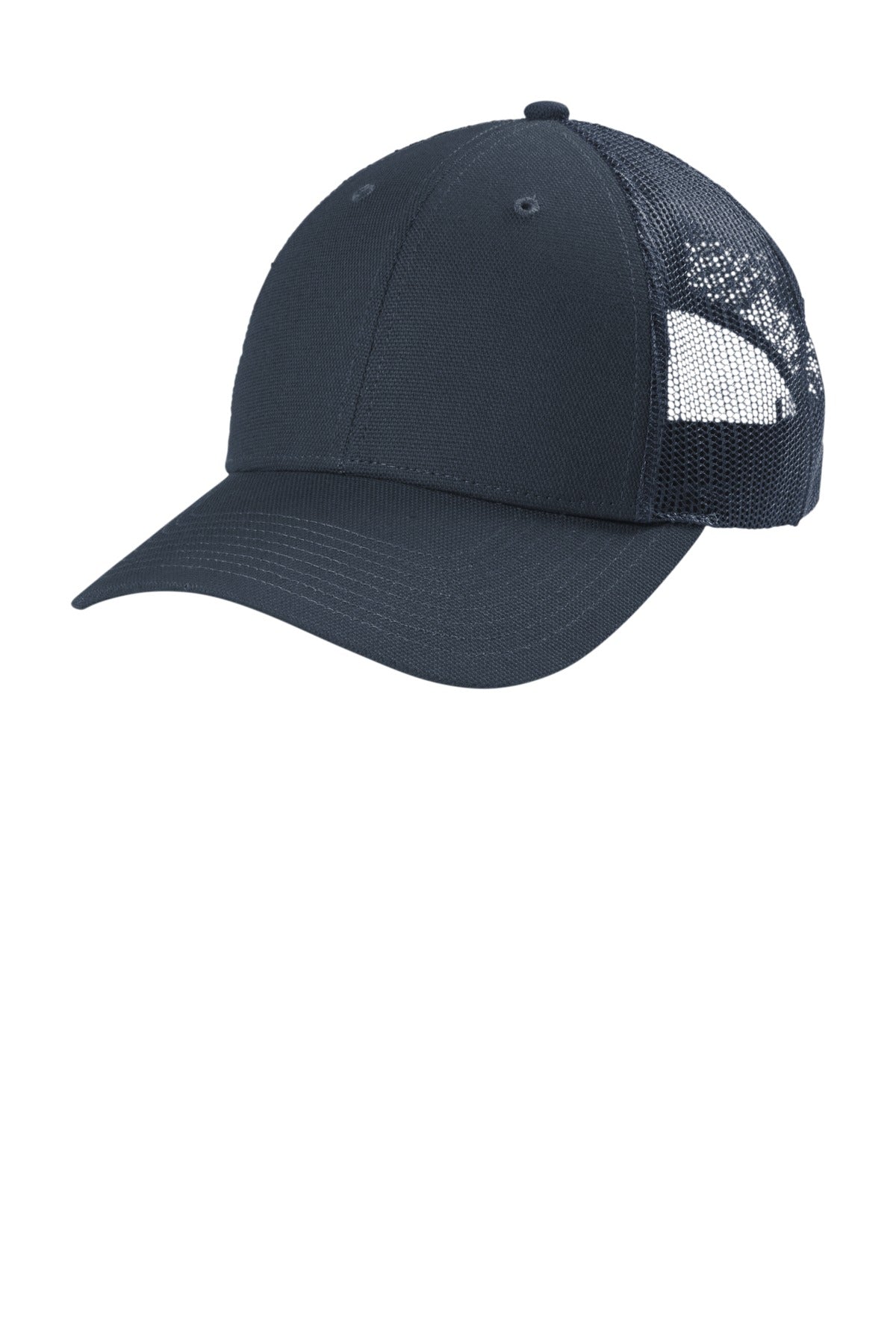 Custom Embroidered CornerStone Caps in Navy Blue