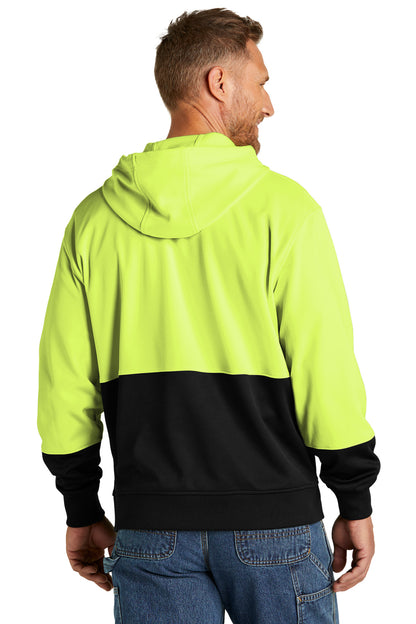 Custom Embroidered CornerStone Enhanced Visibility Fleece Pullover Hoodie CSF01,Safety Yellow