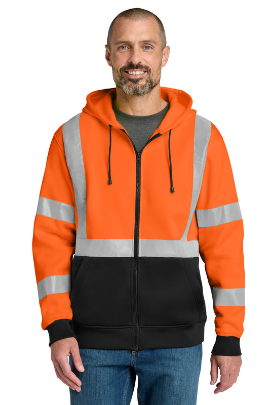 Custom Embroidered CornerStone Sweatshirts in Safety Orange