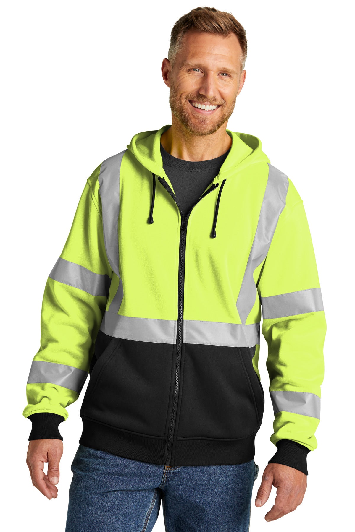 CornerStone A107 Class 3 Heavy-Duty Fleece Full-Zip Hoodie CSF300