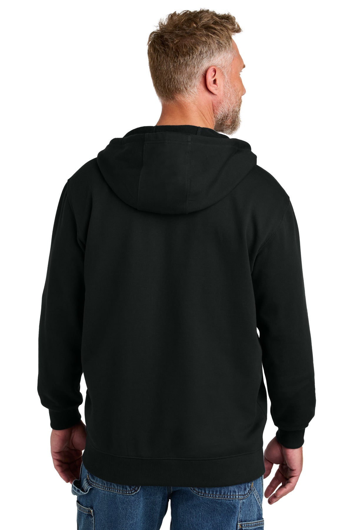Custom Embroidered CornerStone Tough Fleece Full-Zip Hoodie CSF631,Black