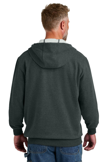 Custom Embroidered CornerStone Tough Fleece Full-Zip Hoodie CSF631,Charcoal Heather