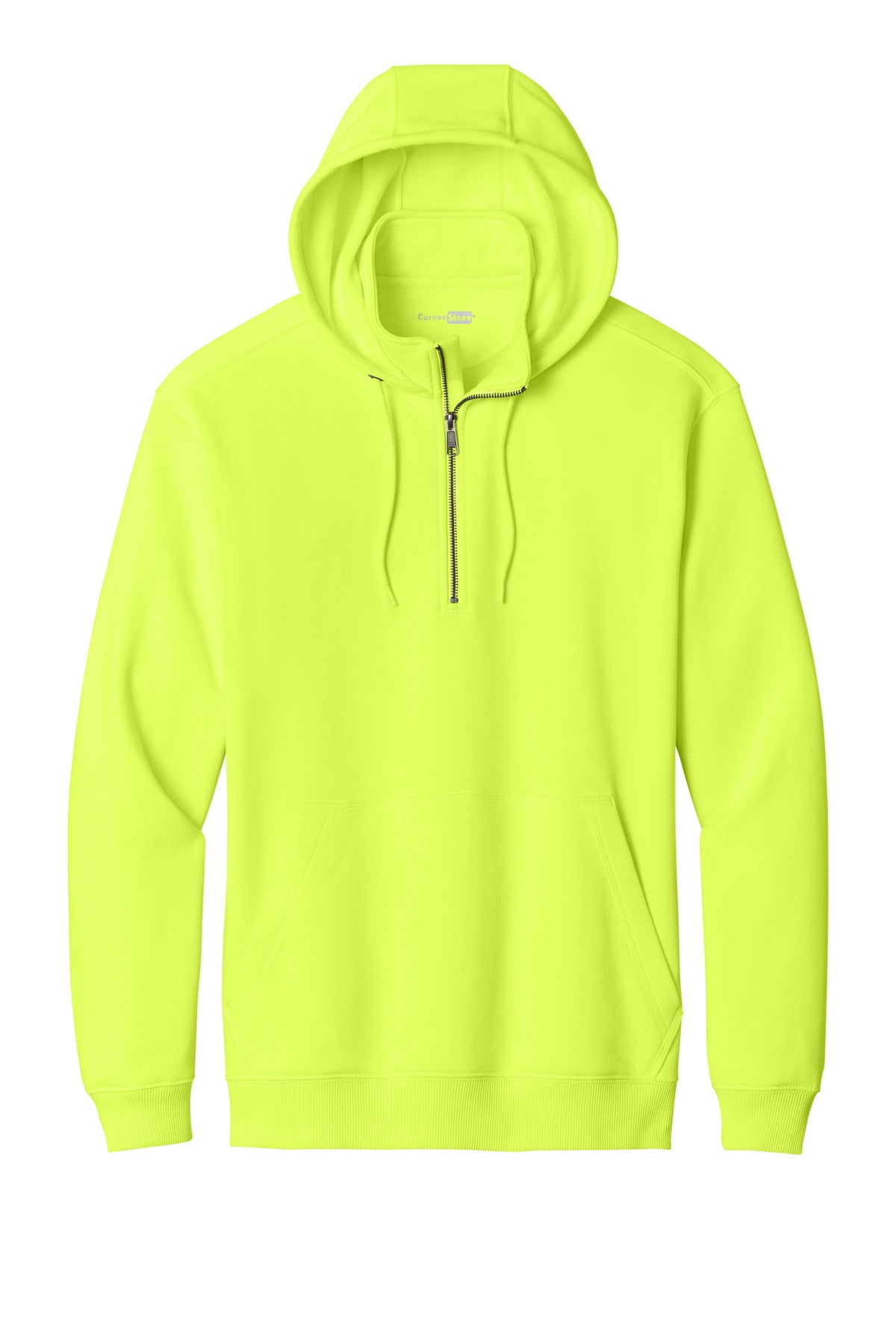 Custom Embroidered CornerStone Sweatshirts in Bright Yellow