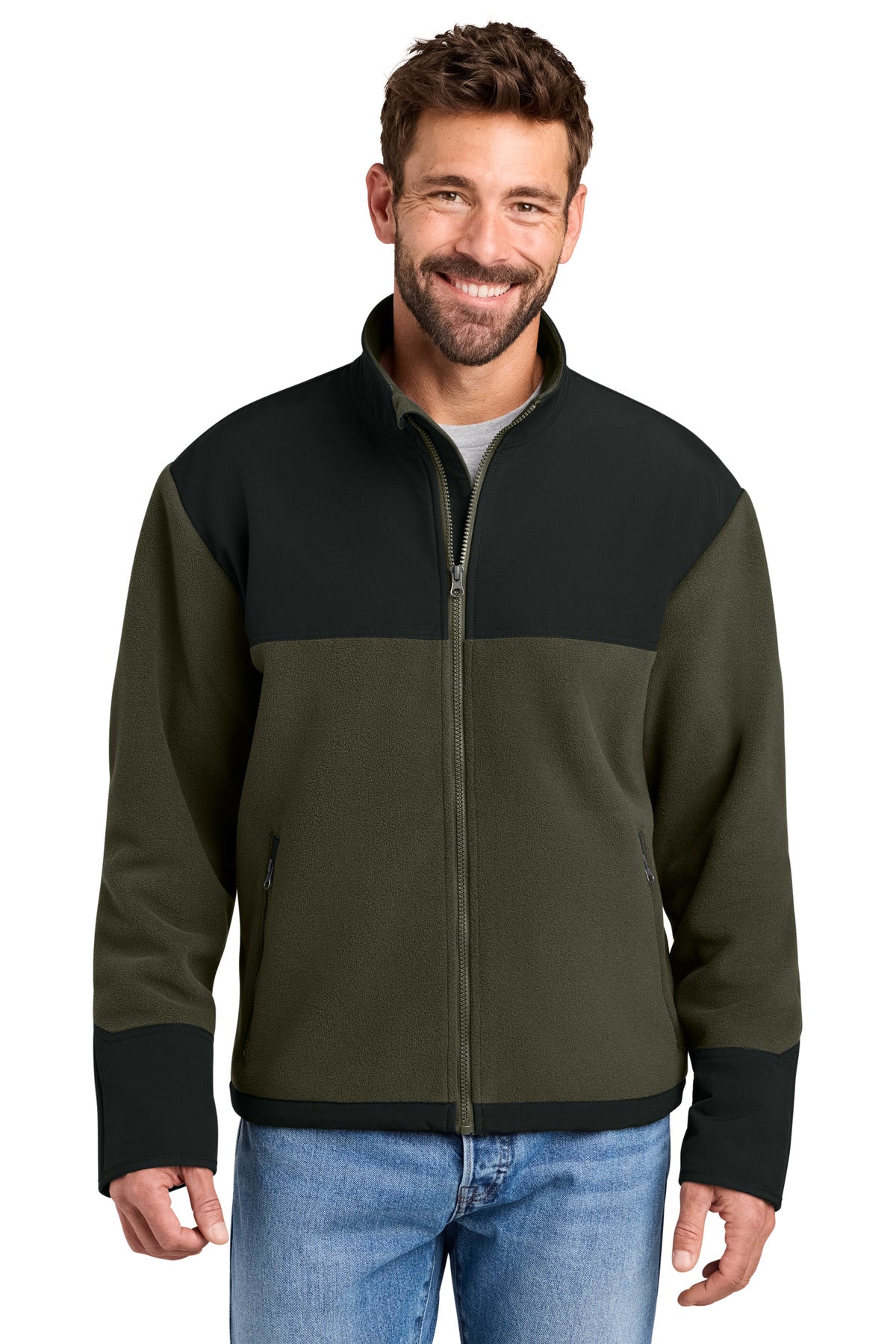 CornerStone   Fleece Overlay Jacket CSF750