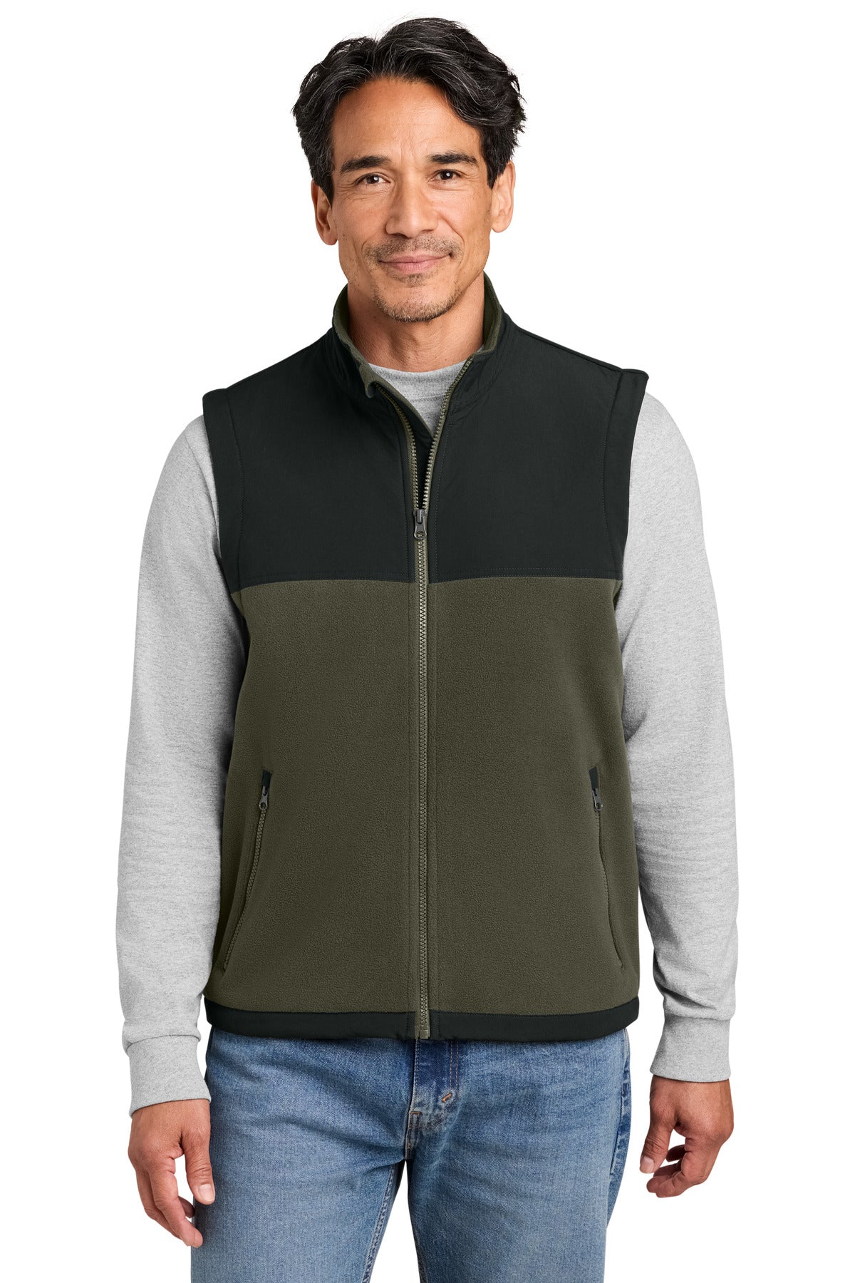 CornerStone   Fleece Overlay Vest CSF751