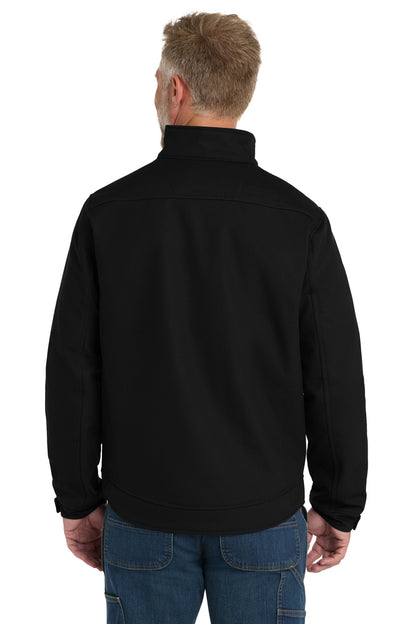 Custom Embroidered CornerStone Duck Bonded Soft Shell Jacket CSJ60,Black
