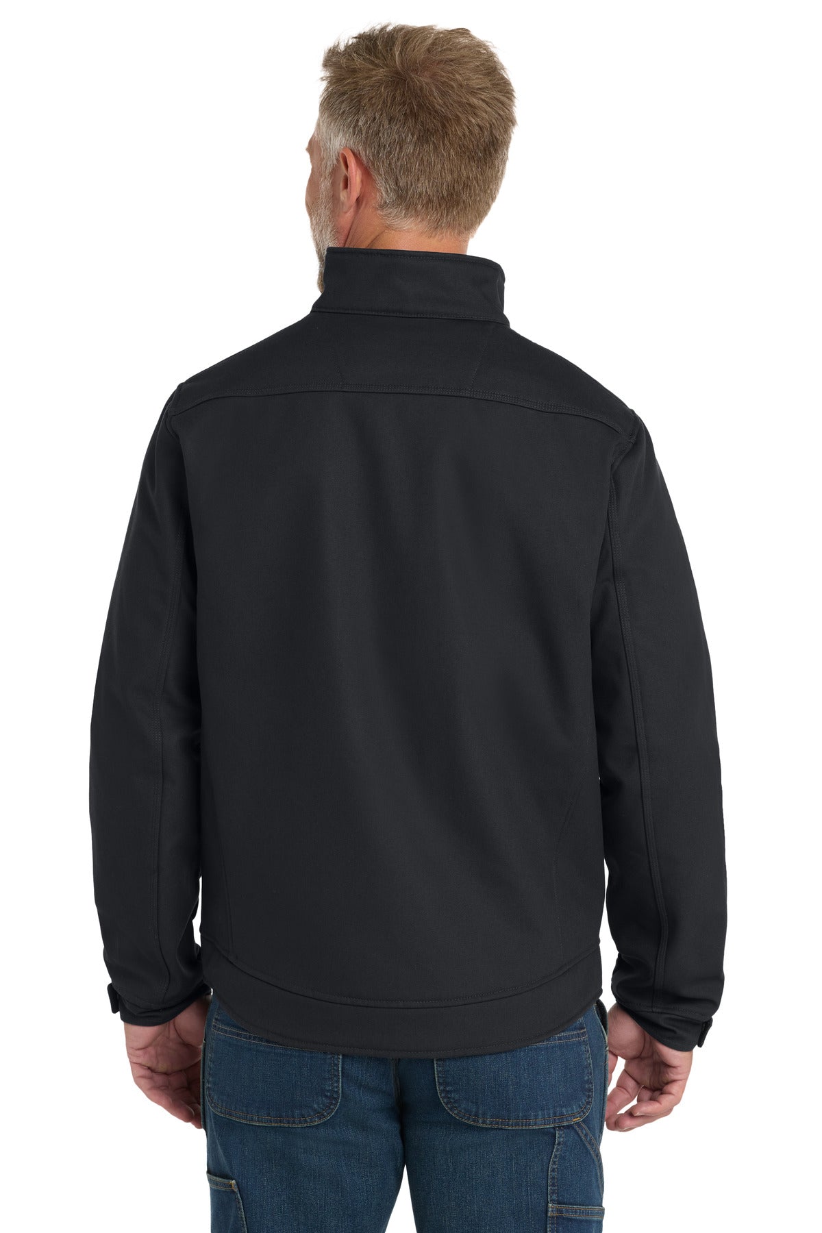 Custom Embroidered CornerStone Duck Bonded Soft Shell Jacket CSJ60,Charcoal