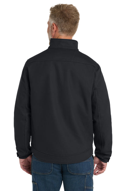 Custom Embroidered CornerStone Duck Bonded Soft Shell Jacket CSJ60,Charcoal
