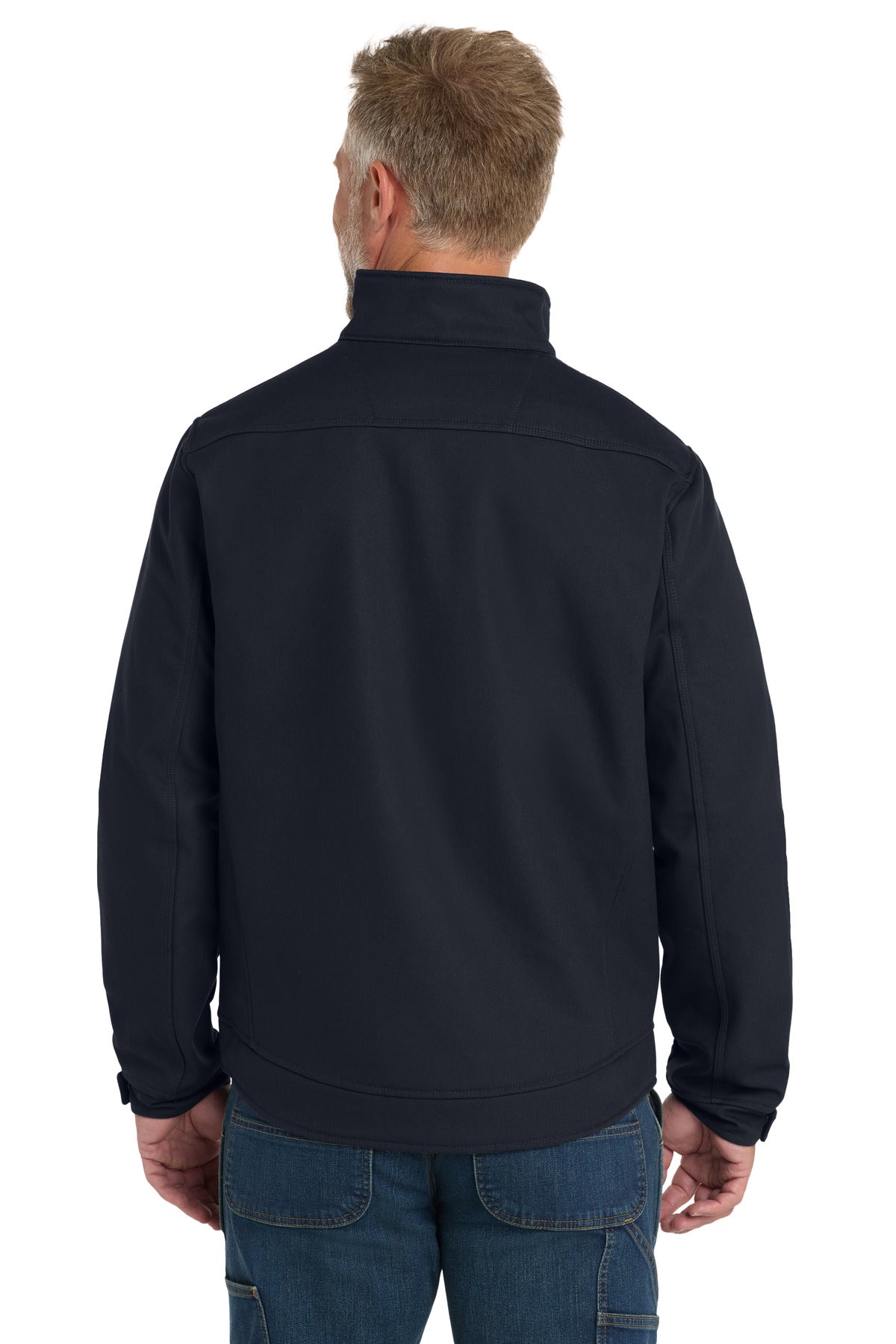 Custom Embroidered CornerStone Duck Bonded Soft Shell Jacket CSJ60,Navy Blue