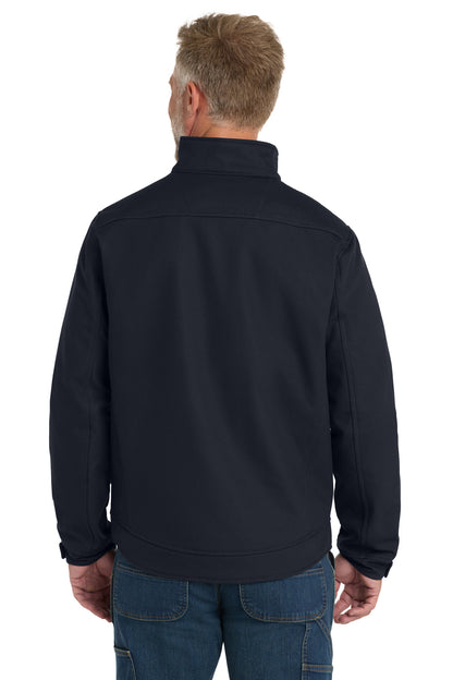 Custom Embroidered CornerStone Duck Bonded Soft Shell Jacket CSJ60,Navy Blue