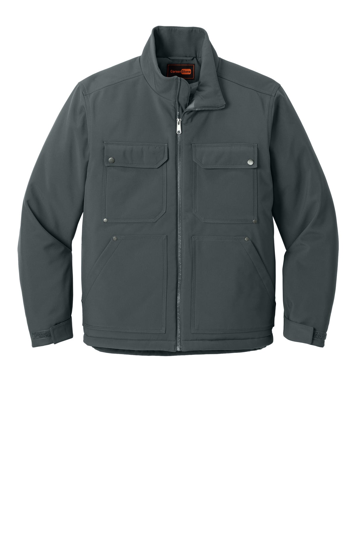 Custom Embroidered CornerStone Outerwear in Iron Grey