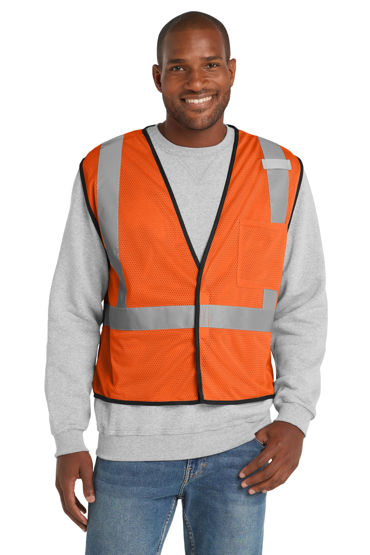 CornerStone    ANSI 107 Class 2 Economy Mesh One-Pocket Vest. CSV100