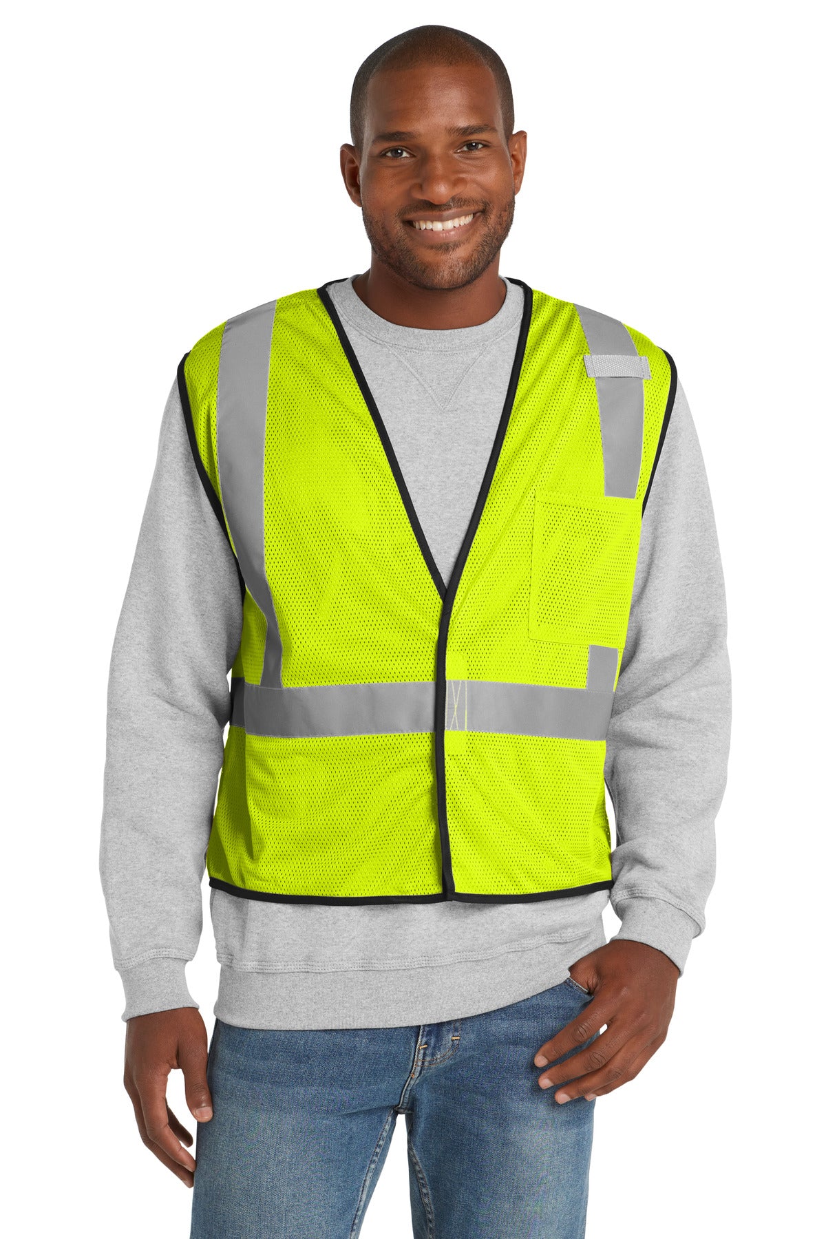 CornerStone    ANSI 107 Class 2 Economy Mesh One-Pocket Vest. CSV100