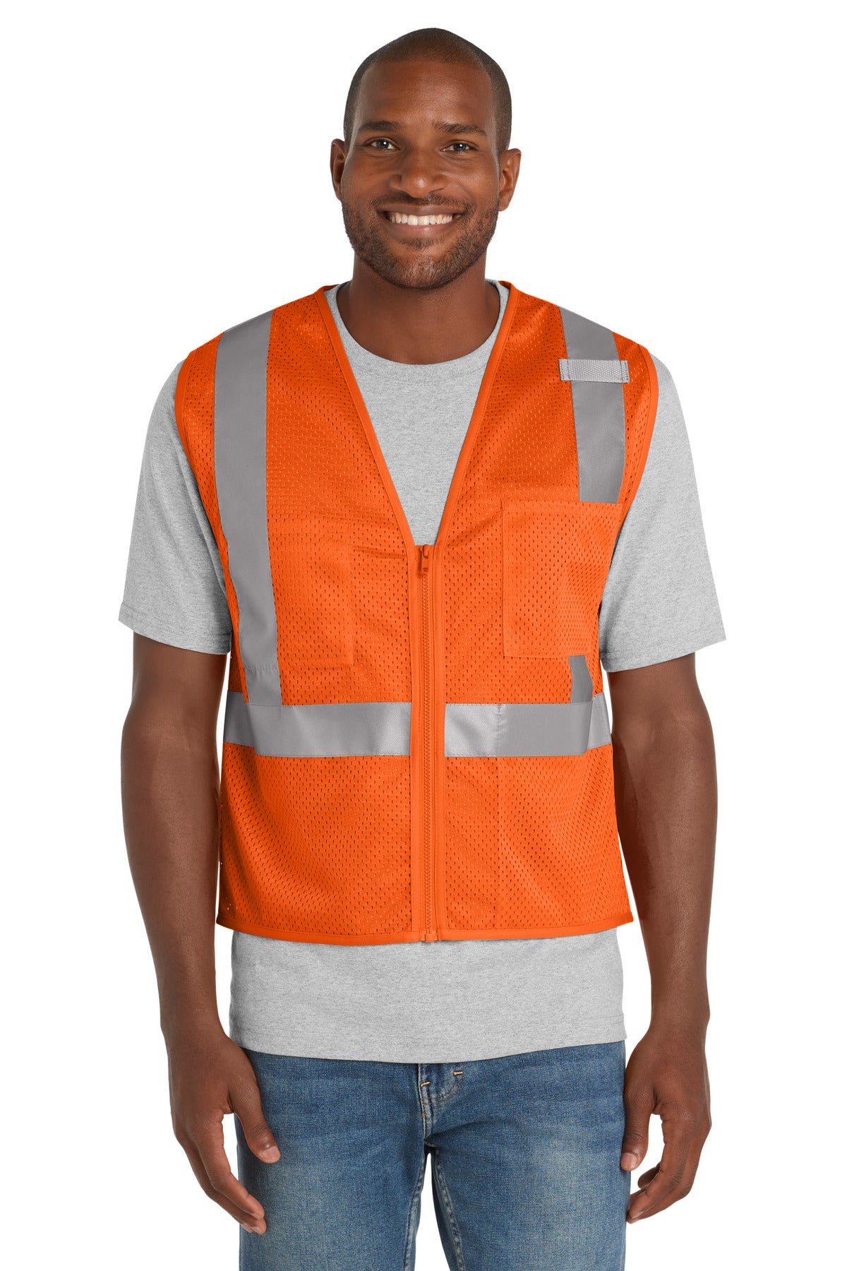 CornerStone    ANSI 107 Class 2 Mesh Zippered Vest. CSV102