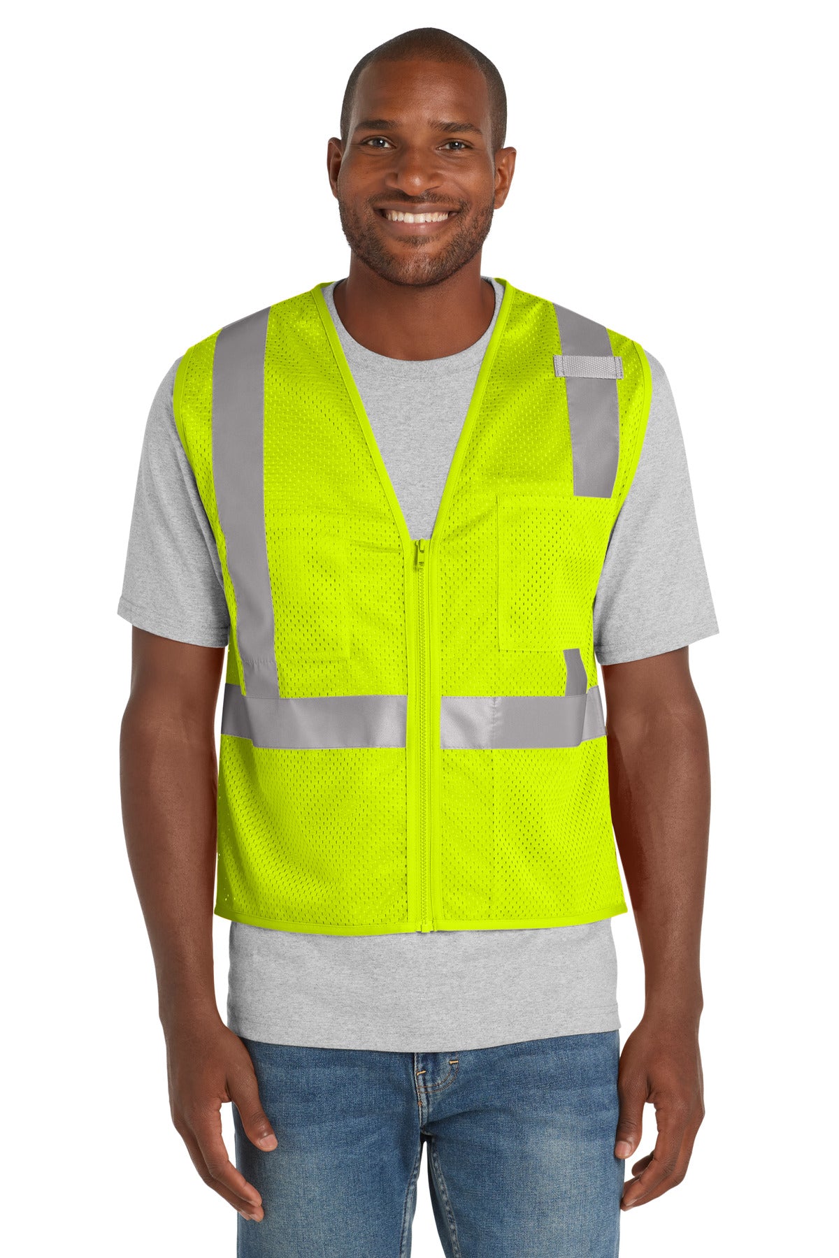 CornerStone    ANSI 107 Class 2 Mesh Zippered Vest. CSV102