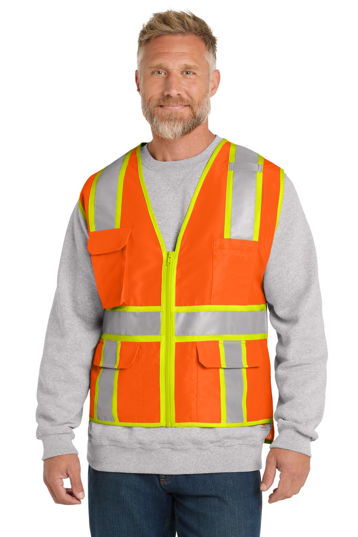 CornerStone    ANSI 107 Class 2 Surveyor Zippered Two-Tone Vest. CSV105