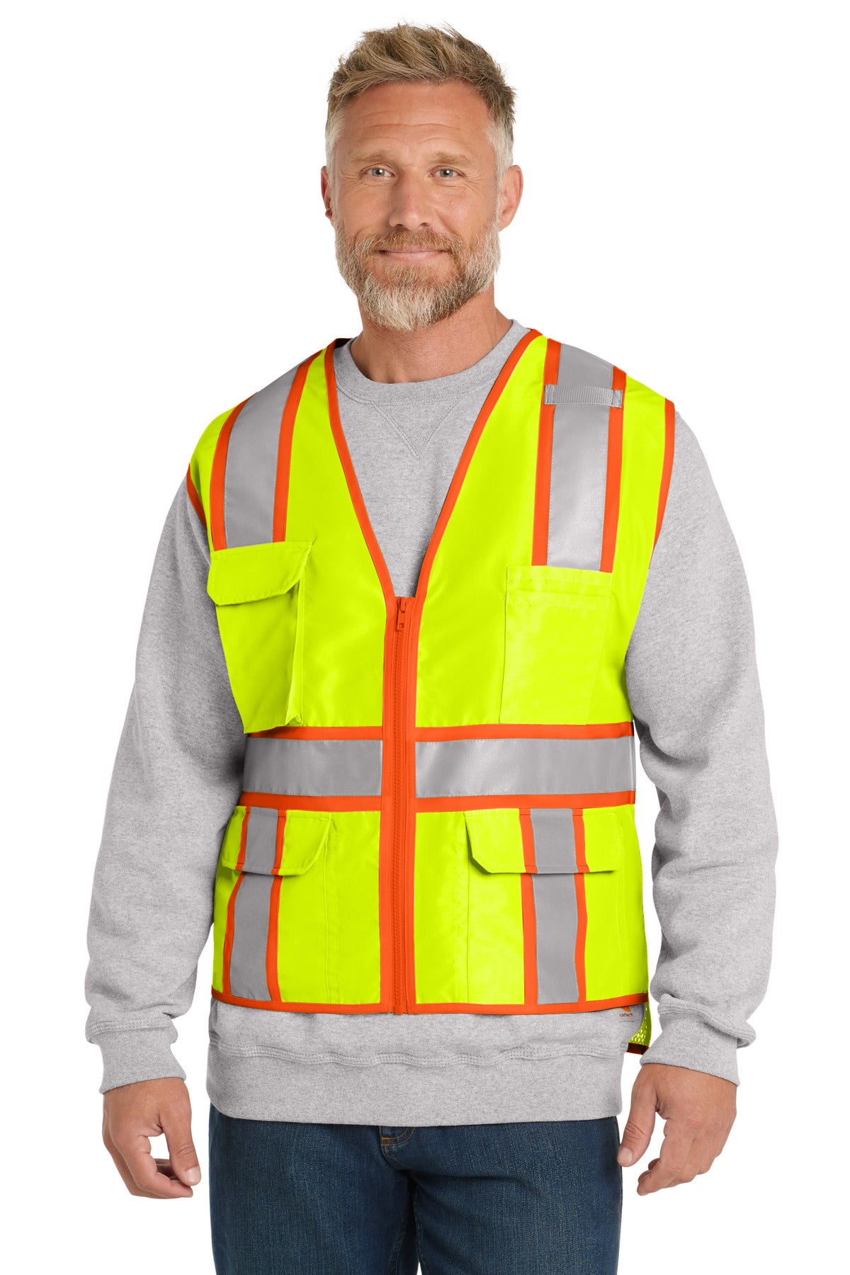 CornerStone    ANSI 107 Class 2 Surveyor Zippered Two-Tone Vest. CSV105