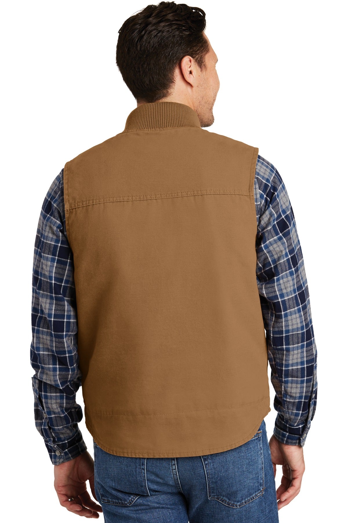 Custom Embroidered CornerStone Washed Duck Cloth Vest. CSV40,Duck Brown