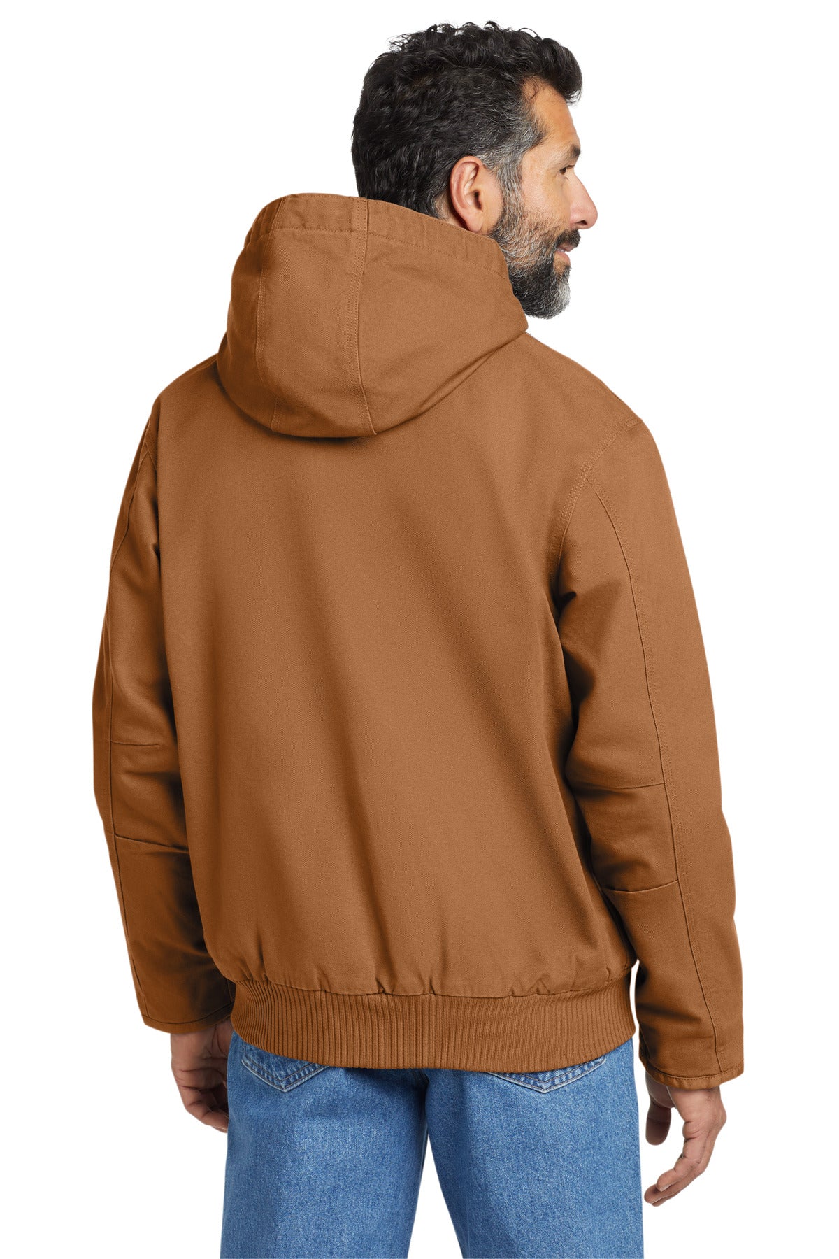 Custom Embroidered Carhartt Washed Duck Active Jac. CT104050,Carhartt Brown