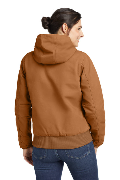 Custom Embroidered Carhartt Women's Washed Duck Active Jac. CT104053,Carhartt Brown