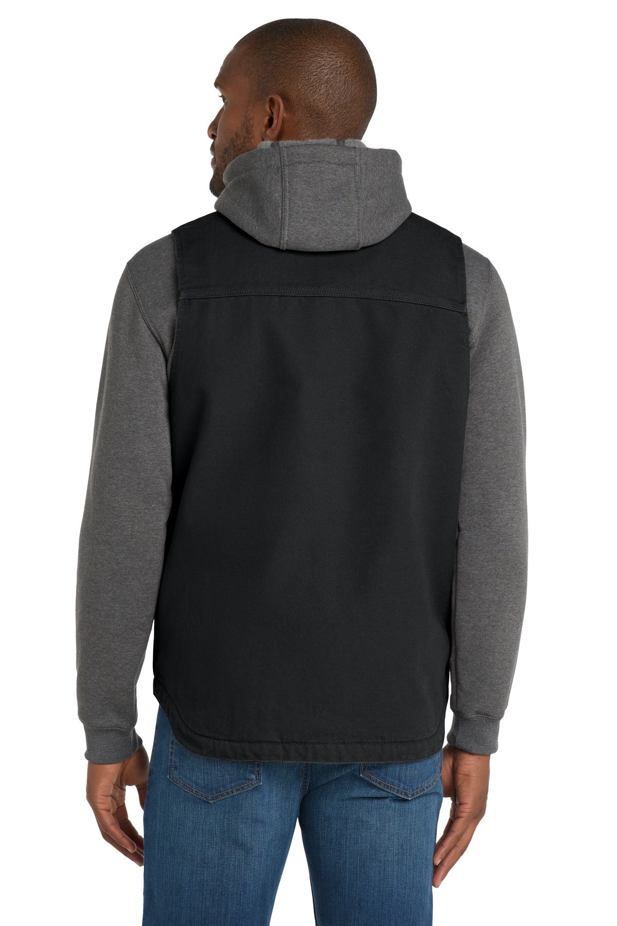 Custom Embroidered Carhartt Sherpa-Lined Mock Neck Vest CT104277,Black