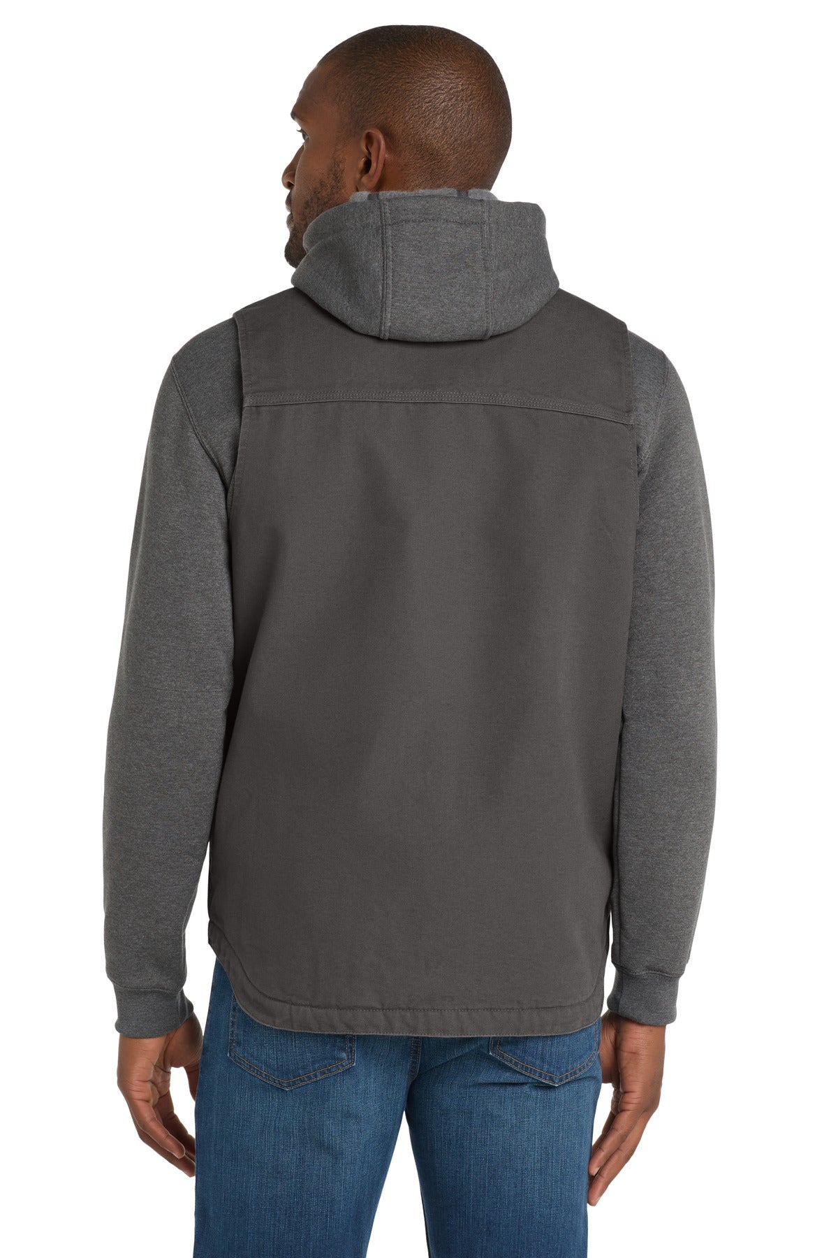 Custom Embroidered Carhartt Sherpa-Lined Mock Neck Vest CT104277,Gravel