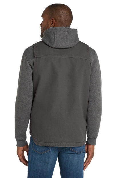 Custom Embroidered Carhartt Sherpa-Lined Mock Neck Vest CT104277,Gravel