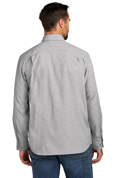 Custom Embroidered Carhartt Force Solid Long Sleeve Shirt CT105291,Steel