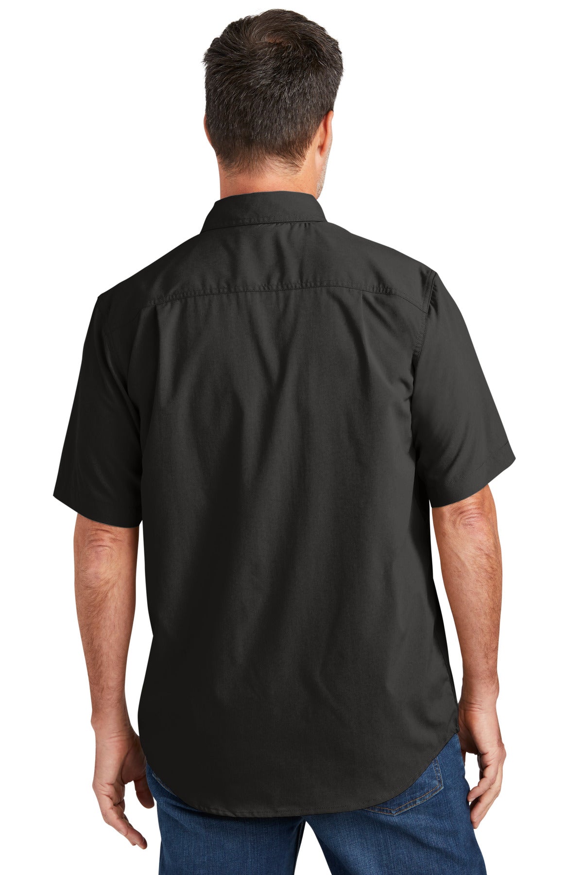 Custom Embroidered Carhartt Force Solid Short Sleeve Shirt CT105292,Black