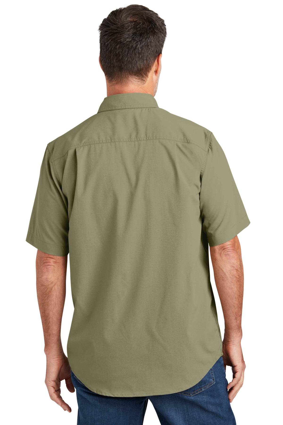 Custom Embroidered Carhartt Force Solid Short Sleeve Shirt CT105292,Burnt Olive
