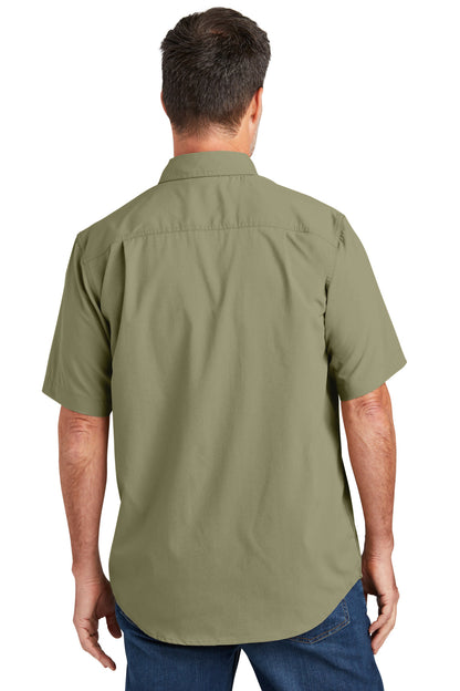 Custom Embroidered Carhartt Force Solid Short Sleeve Shirt CT105292,Burnt Olive