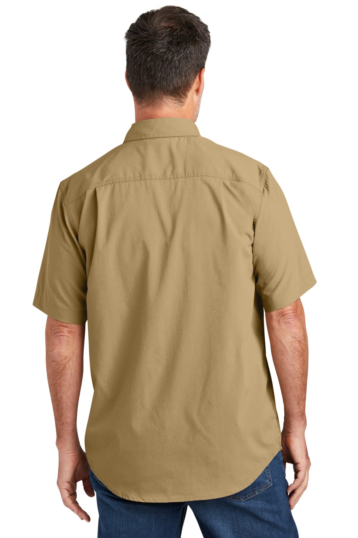 Custom Embroidered Carhartt Force Solid Short Sleeve Shirt CT105292,Dark Khaki