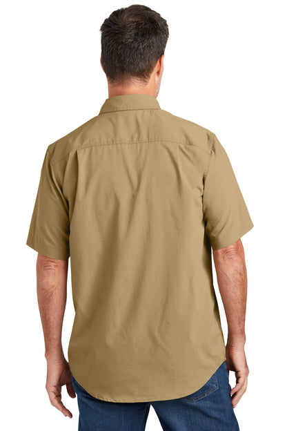 Custom Embroidered Carhartt Force Solid Short Sleeve Shirt CT105292,Dark Khaki