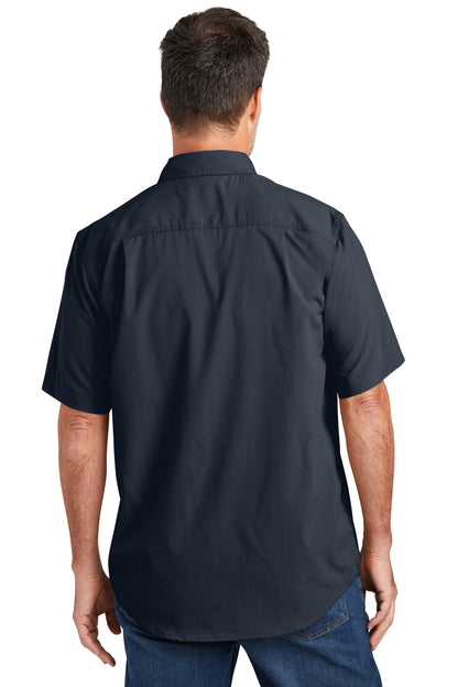Custom Embroidered Carhartt Force Solid Short Sleeve Shirt CT105292,Navy