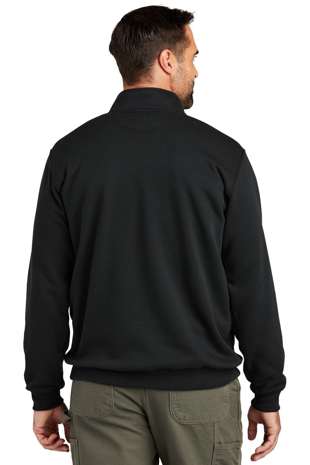 Custom Embroidered Carhartt Midweight 1/4-Zip Mock Neck Sweatshirt CT105294,Black